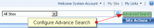 Configure advanced search in sharepoint